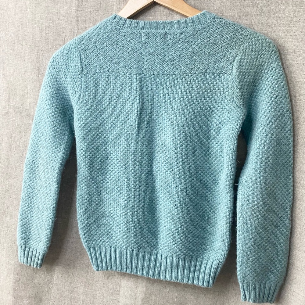 AYMARA Kids Cozycore Boutique Turquoise Alpaca Wool Sweater - Picture 8 of 9